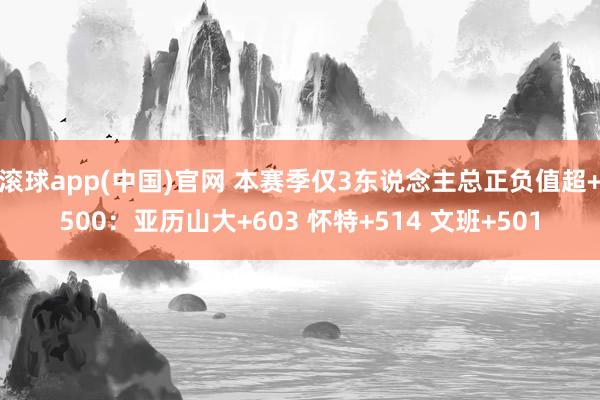 滚球app(中国)官网 本赛季仅3东说念主总正负值超+500：亚历山大+603 怀特+514 文班+501