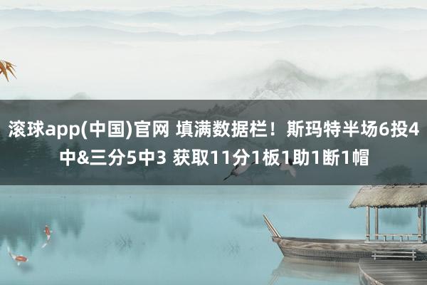 滚球app(中国)官网 填满数据栏！斯玛特半场6投4中&三分5中3 获取11分1板1助1断1帽