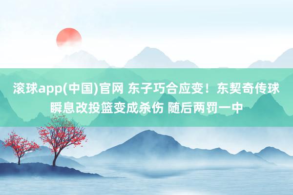滚球app(中国)官网 东子巧合应变！东契奇传球瞬息改投篮变成杀伤 随后两罚一中
