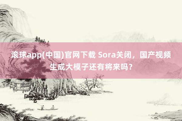 滚球app(中国)官网下载 Sora关闭，国产视频生成大模子还有将来吗？