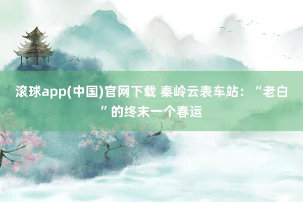 滚球app(中国)官网下载 秦岭云表车站：“老白”的终末一个春运
