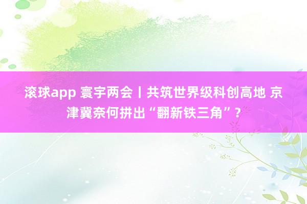 滚球app 寰宇两会丨共筑世界级科创高地 京津冀奈何拼出“翻新铁三角”？