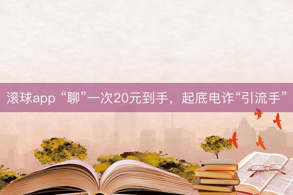 滚球app “聊”一次20元到手，起底电诈“引流手”