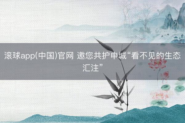 滚球app(中国)官网 邀您共护申城“看不见的生态汇注”