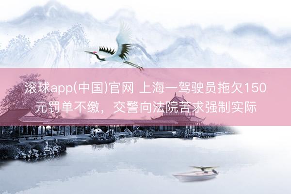 滚球app(中国)官网 上海一驾驶员拖欠150元罚单不缴，交警向法院苦求强制实际