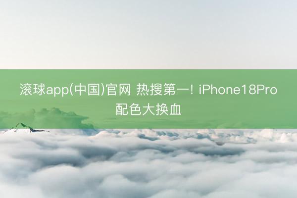 滚球app(中国)官网 热搜第一! iPhone18Pro配色大换血