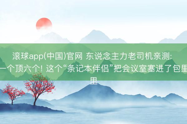 滚球app(中国)官网 东说念主力老司机亲测: 一个顶六个! 这个“条记本伴侣”把会议室塞进了包里