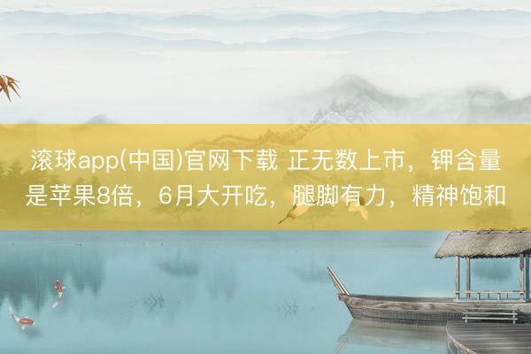 滚球app(中国)官网下载 正无数上市，钾含量是苹果8倍，6月大开吃，腿脚有力，精神饱和