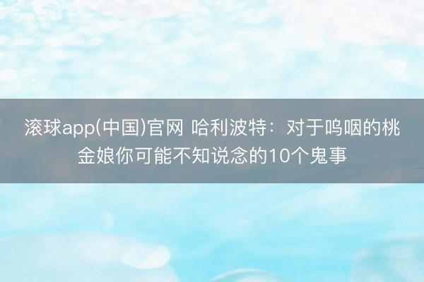 滚球app(中国)官网 哈利波特：对于呜咽的桃金娘你可能不知说念的10个鬼事