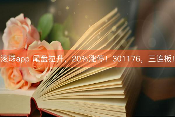 滚球app 尾盘拉升，20%涨停！301176，三连板！